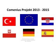 Comenius Projekt 2013 - 2015 - Gymnasium St. Wolfhelm