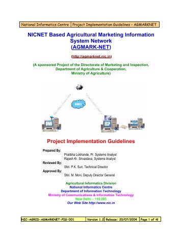 NICNET Based Agricultural Marketing Information ... - Agmarknet