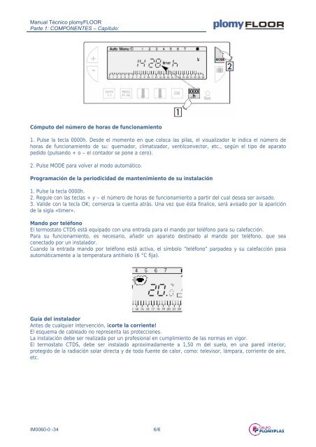 34. CRONOTERMOSTATO SEMANAL TDS. - Plomyplas