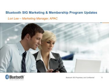 Bluetooth SIG Marketing & Membership Program Updates