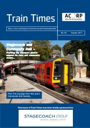Stagecoach and Community Rail â - Association of Community Rail ...