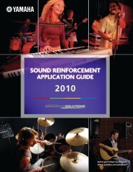 SR Application Guide 2010 - Yamaha Commercial Audio