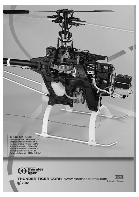 Raptor 50 V2 - HELICORC site de construction hÃ©licoptÃ¨res RC