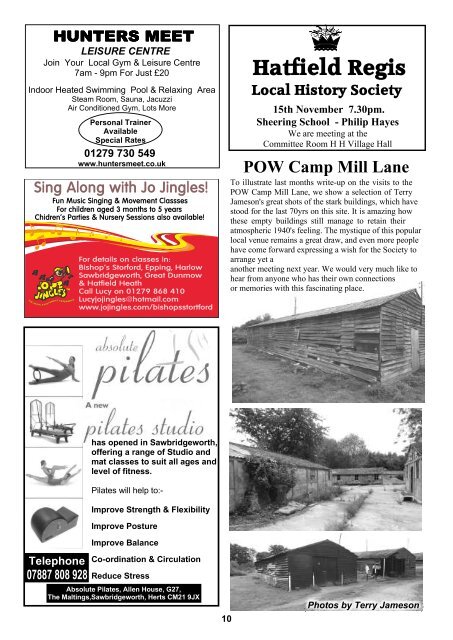 November2011 Edition - Hatfield Heath Village Magazine