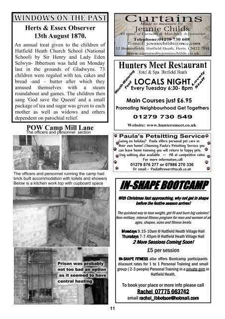 November2011 Edition - Hatfield Heath Village Magazine