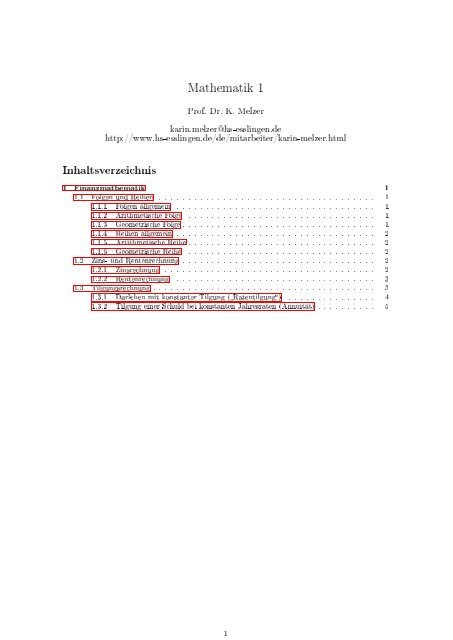 Formelblatt Finanzmathematik