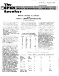 Preparation Of Standards For Plasma Emission ... - SPEX Speaker