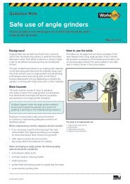 Safe use of angle grinders (PDF 1264kb) - WorkSafe Victoria