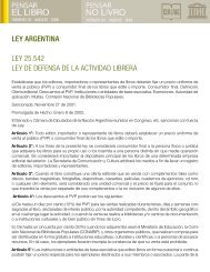 ley argentina ley 25.542 ley de defensa de la actividad librera - Cerlalc