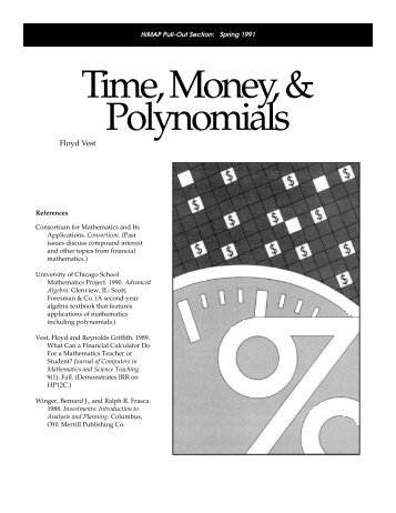 Time, Money and Polynomials - COMAP