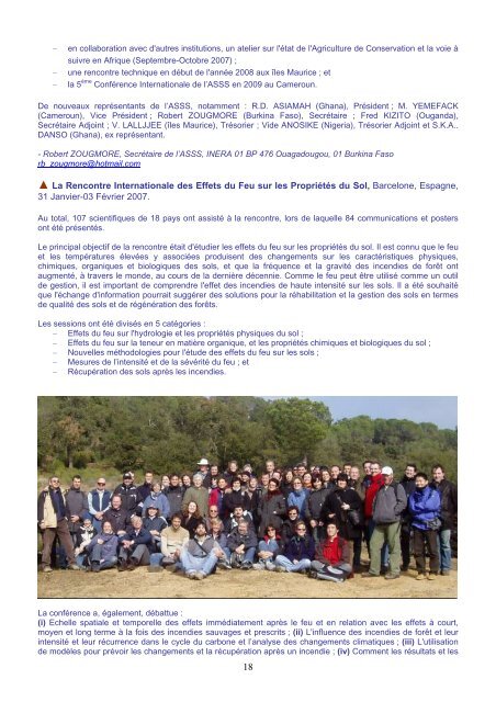 Association Mondiale de la Conservation du Sol & de lÂ´ Eau - World ...