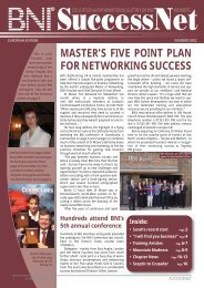 master's five point plan for networking success - BNI Europe