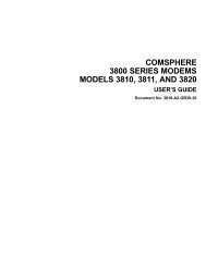 COMSPHERE 3800 Series Modems, Models 3810, 3811, and 3820 ...