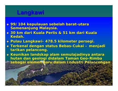 khazanah perhutanan dan pembangunan geo ... - Langkawi Trekker