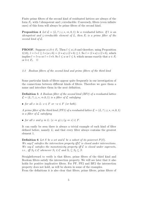 Filters of residuated lattices and triangle algebras - Computational ...