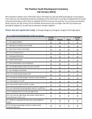 The Positive Youth Development Inventory - Oregon State 4-H ...