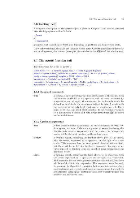 ASReml-S reference manual - VSN International