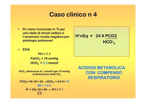 Equilibrio Acido-Base - FacoltÃ  di Medicina e Chirurgia