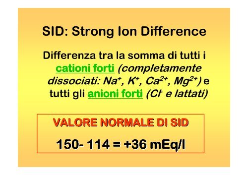 Equilibrio Acido-Base - FacoltÃ  di Medicina e Chirurgia