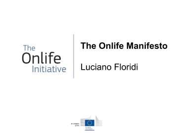 The Onlife Manifesto Luciano Floridi