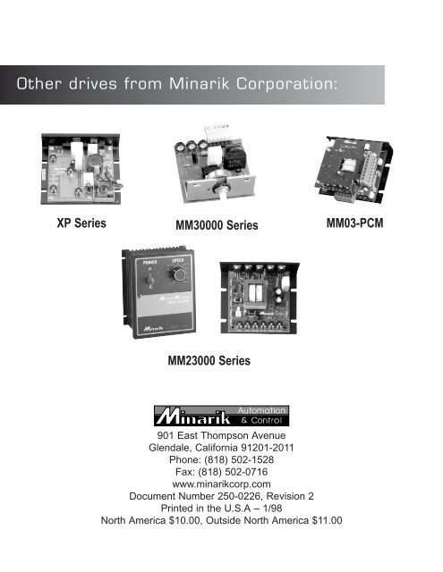 User's Manual - Minarik