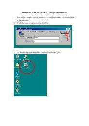 Instructions of Varian Cary 50 UV/Vis Spectrophotometer