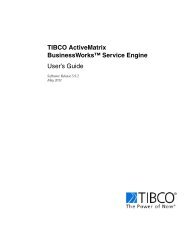 TIBCO ActiveMatrix BusinessWorks Service Engine User,Aos Guide