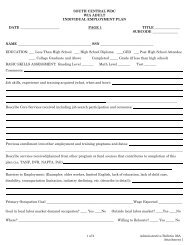 Individual Employment Plan Form - Yakima County