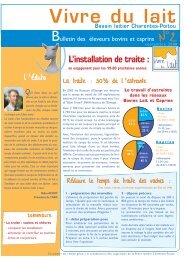 Vivre du lait - La Chambre d'Agriculture de Charente-Maritime.