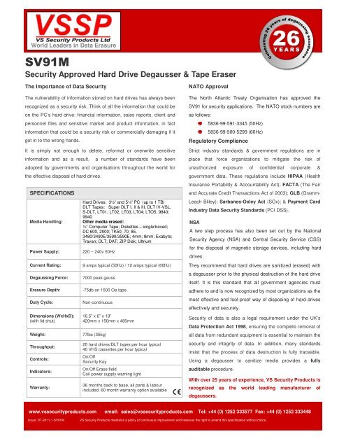 Security Approved Hard Drive Degausser & Tape Eraser