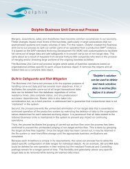 Dolphin Business Unit Carve-Out Process for SAP Data