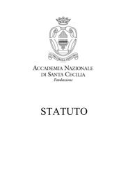 STATUTO - Accademia Nazionale di Santa Cecilia