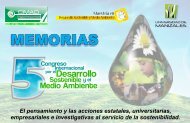 Memorias V Congreso Internacional por el desarrollo sostenible y el ...