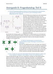 Anorganik II: Fragenkatalog: Teil II - Bplaced.net