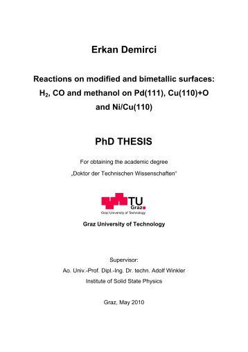 Erkan Demirci PhD THESIS - Institute of Solid State Physics - Graz ...