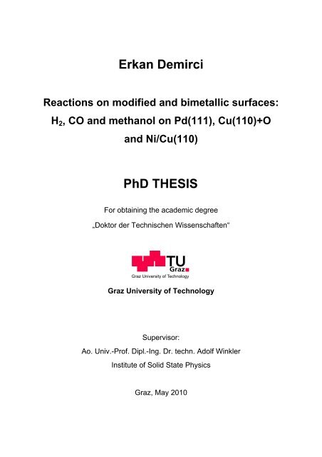 Erkan Demirci PhD THESIS - Institute of Solid State Physics - Graz ...