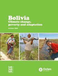 Bolivia: Climate change, poverty and adaptation - Oxfam International