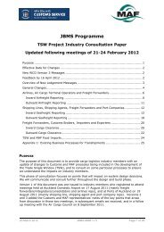 TSW Project Industry Consultation Paper - New Zealand Customs ...