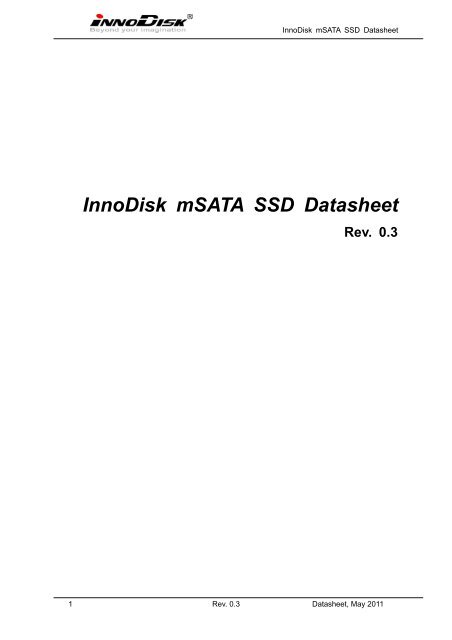 InnoDisk mSATA SSD Datasheet Rev. 0.3