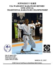 Wada Ryu Wado-ryu Karate Handbook - USA Wado Ryu Karate-Do