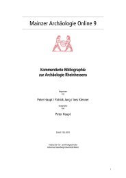 Bibliographie zur Archäologie Rheinhessens - Institut für Vor- und ...