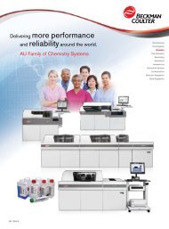 Delivering more performance - Beckman Coulter