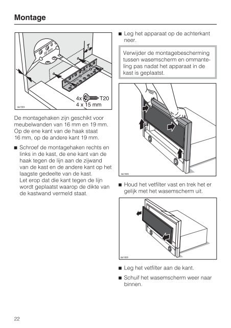 Miele DA3360 inbouw vlakscherm afzuigkap 60 cm ... - Wehkamp.nl