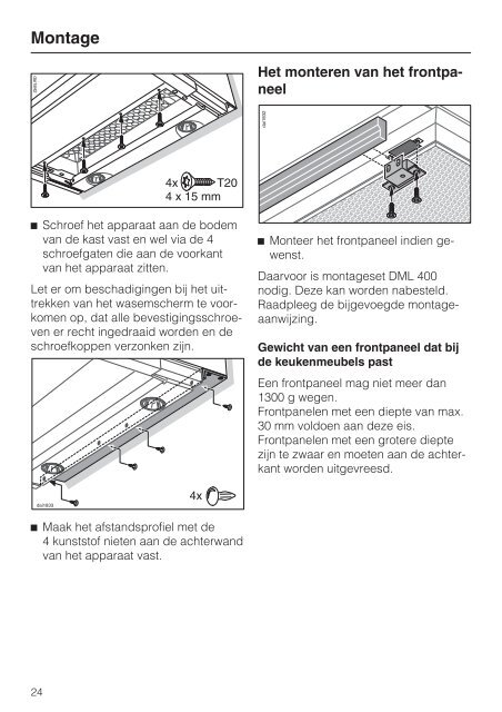 Miele DA3360 inbouw vlakscherm afzuigkap 60 cm ... - Wehkamp.nl