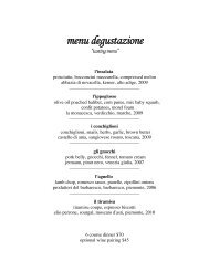 menu degustazione - Drago Centro
