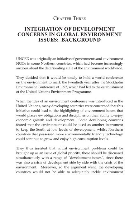 Reaffirming the Environment-Development Nexus of UNCED 1992