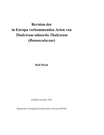 Revision der in Europa vorkommenden Arten von Thalictrum - OPUS