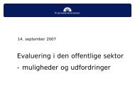 Evaluering i den offentlige sektor - Dansk Evalueringsselskab