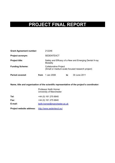 Final Report - SEDENTEXCT