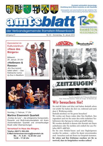 AMTSBLATT Nr. 3 vom 16.01.2014 - Ramstein-Miesenbach